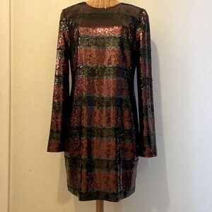 Veronica Beard Breakers Dress Dark Red/Black BNWT Women’s Size 10